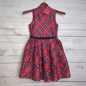 NWT American Girl Christmas Dress Truly Me Size 8 Red Plaid Sleeveless Holiday